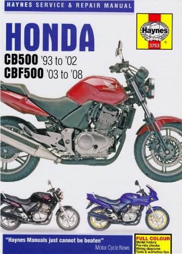 Honda CB500 and CBF500 Twins Haynes Service and Repair Manual homepage image Honda,CB500,CBF500,Service Manual,repair manual