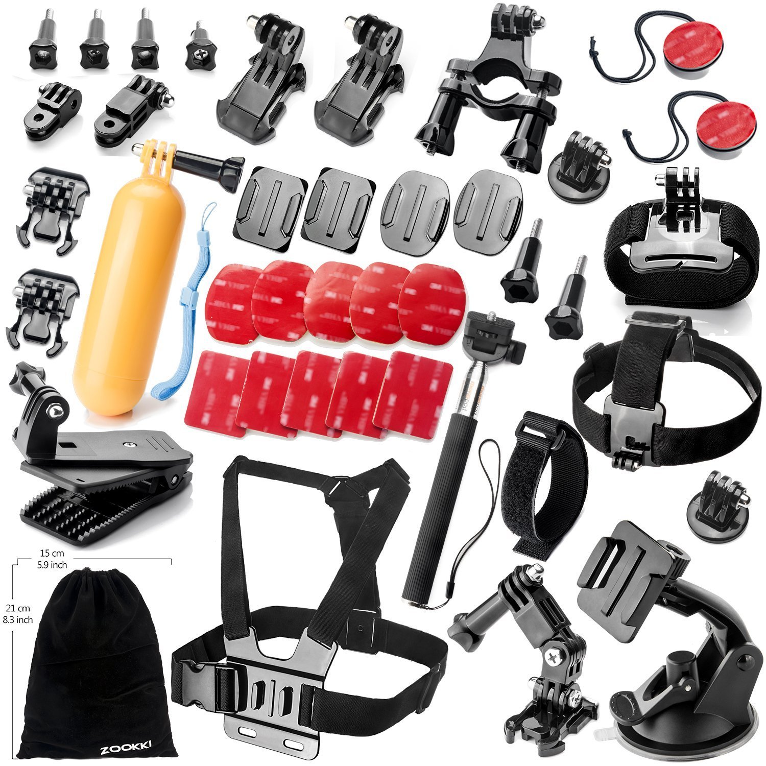 Zookki Action Camera/Go Pro Accessory Kit review image zooki,go pro,accessories kit,action camera Zookki Action Camera/Go Pro Accessory Kitreview image